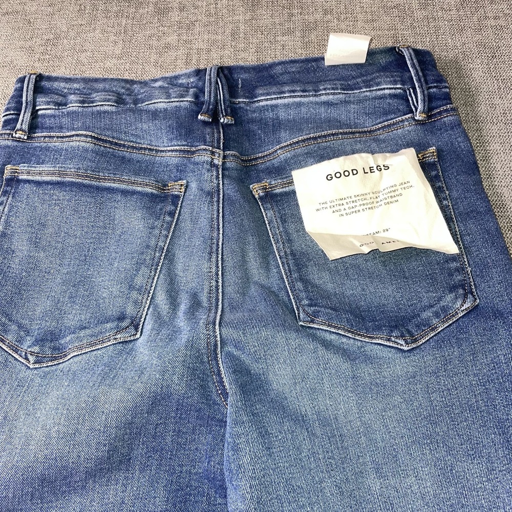 Good American Good Legs Skinny Jeans Womens 10/30 Blue Denim Medium Wash Outdoor - Picture 6 of 11